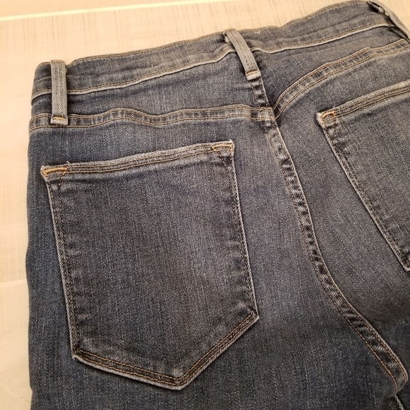 {27} FRAME Le High Skinny Side Slit Released Hem - Picture 8 of 14